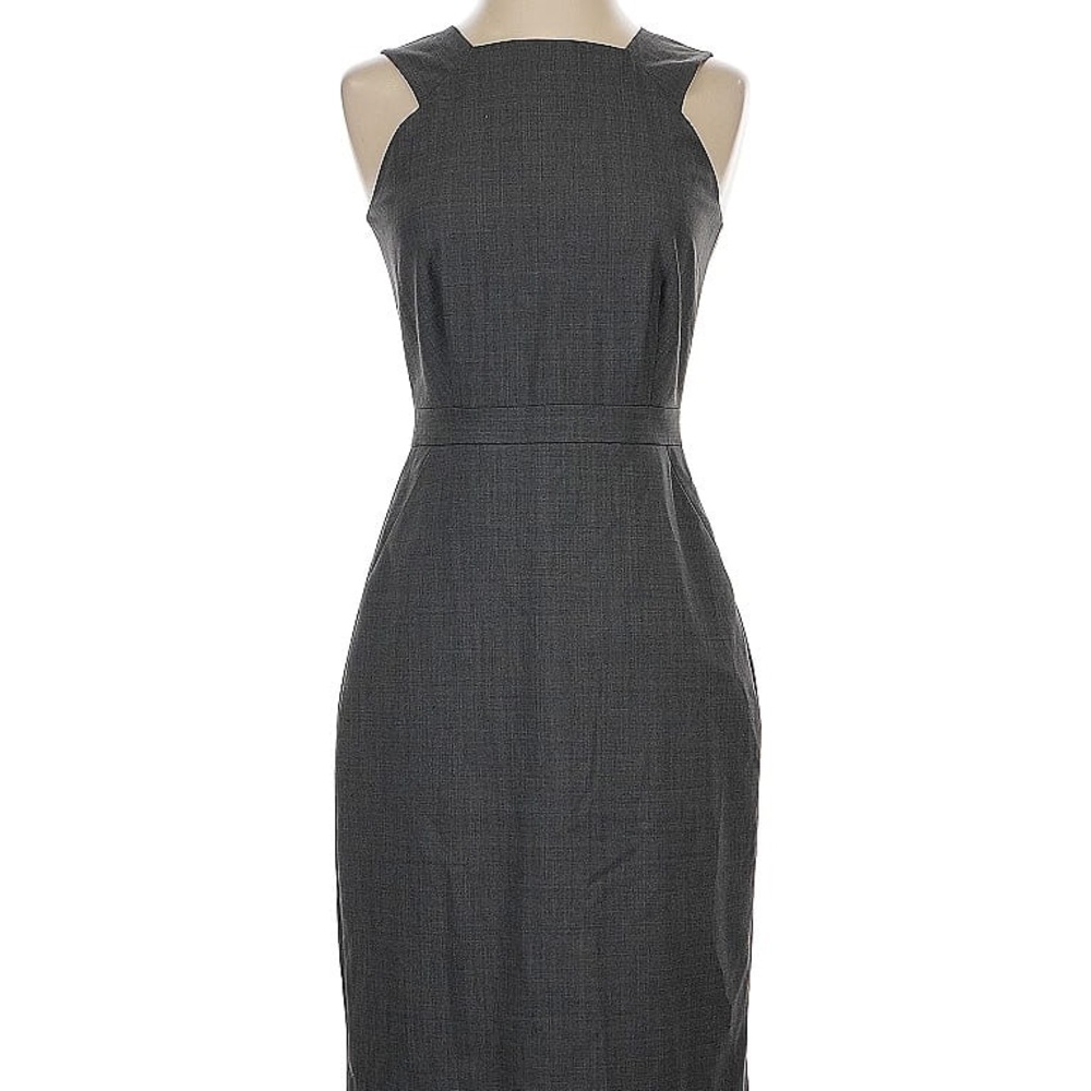 J. Crew Gray Cutout Wool Sheath Dress